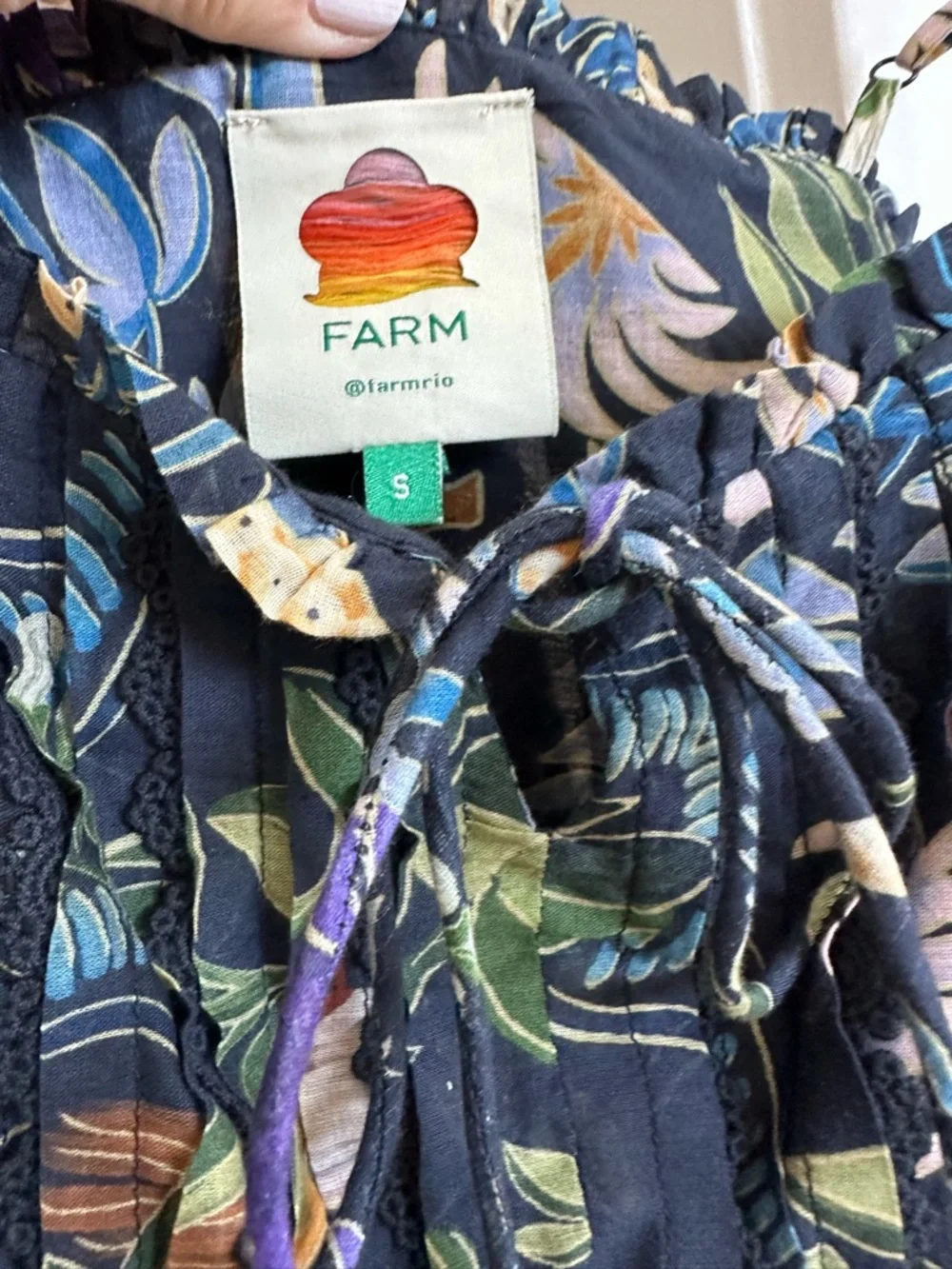 Farm Rio Floral Ruffle Midi Dress - Picture 3 of 10